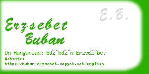 erzsebet buban business card